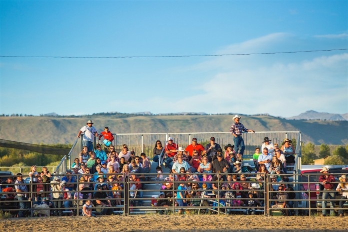 The Rendezvous Rodeo in Pinedale, Wyoming celebrates the cowboy lifestyle of the area and the fur trappers/ mountain men of the past in the Wind River Range of the Rockies